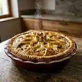 Tourte au reblochon coulant et poireaux