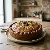 Tourte rustique à la farine de châtaigne et au brocciu
