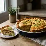 Tourte rustique de pommes de terre au lard persillé