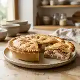 Tourte savoureuse à la ricotta et au salami