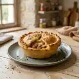 Tourte savoureuse à la viande et au fromage fondant