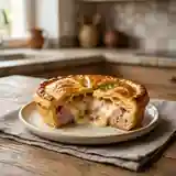 Tourte savoureuse au jambon et fromage fondant