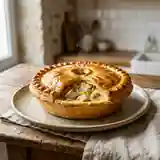 Tourte savoureuse aux poireaux et poulet fondant