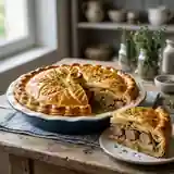 Tourte savoureuse de gigot d'agneau aux pommes de terre fondantes