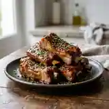 Travers de porc caramélisés à la sauteuse : recette facile et savoureuse