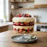 Trifle gourmand aux fruits rouges et crème vanillée