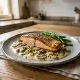 Truite à la crème et champignons sautés : recette gourmande et facile