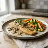 Truite Fondante et sa Crème aux Champignons