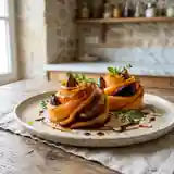 Turban de melon et figues poêlés au miel et vin de Maury, dessert raffiné et fruité