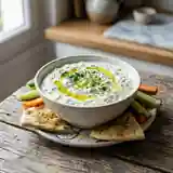 Tzatziki grec traditionnel au concombre frais