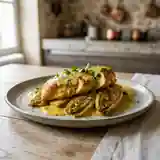 Volaille fondante aux endives caramélisées et curry doux