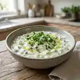 Yaourt frais au concombre, persil et coriandre : recette légère et savoureuse