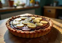 Délicieuse tarte choco-banane fondante pour une personne