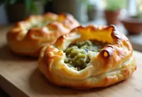 Feuilleté fondant aux poireaux et fromage