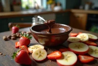 Fondue au chocolat maison gourmande pour une personne