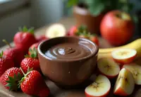Fondue au chocolat noir onctueuse pour une personne