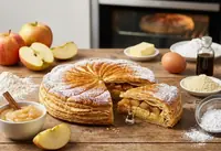 Galette des rois aux pommes fondantes et pâte feuilletée croustillante
