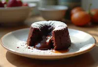 Gâteau au chocolat mi-cuit fondant et gourmand pour une personne