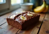 Gâteau moelleux au chocolat et à la banane pour une personne