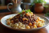 Koshari Égyptien Authentique : Plat Traditionnel Complet et Savoureux