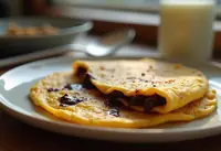 Omelette au chocolat gourmande pour une personne