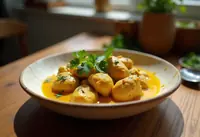 Poulet crémeux au curry et lait de coco : recette facile et savoureuse