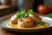 Ris de veau fondants en sauce crémeuse au vermouth