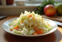 Salade fraîche de chou blanc et pommes croquantes