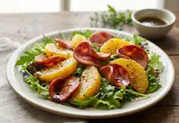 Salade tiède d'oranges et chorizo relevée