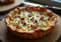 Tarte aux poireaux fondants et lardons croustillants : recette facile et gourmande