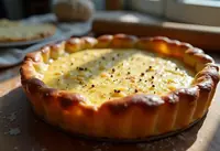 Tarte fondante au Saint Marcellin du Vercors