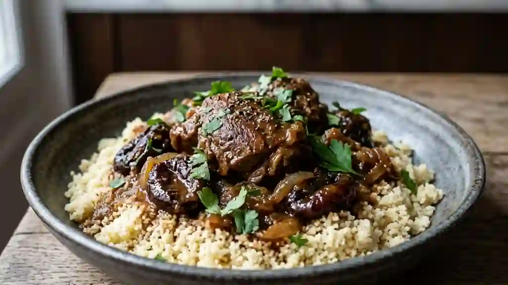 Agneau fondant aux pruneaux et épices douces - Photo de présentation