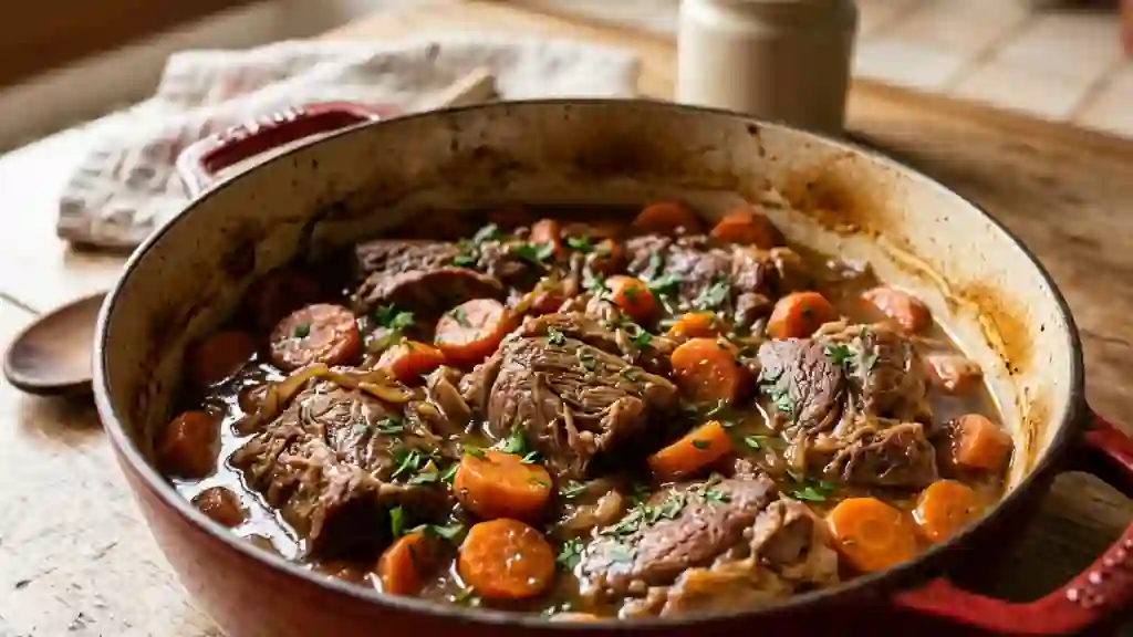 Agneau fondant aux carottes confites - Photo de présentation