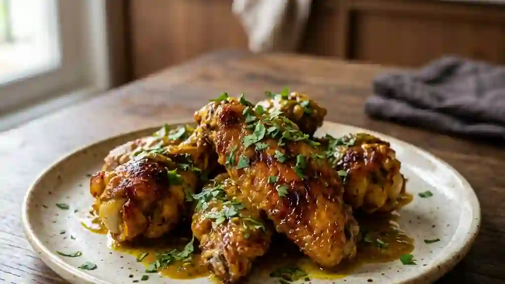 Ailerons de dinde au curry tendres et grillés - Photo de présentation