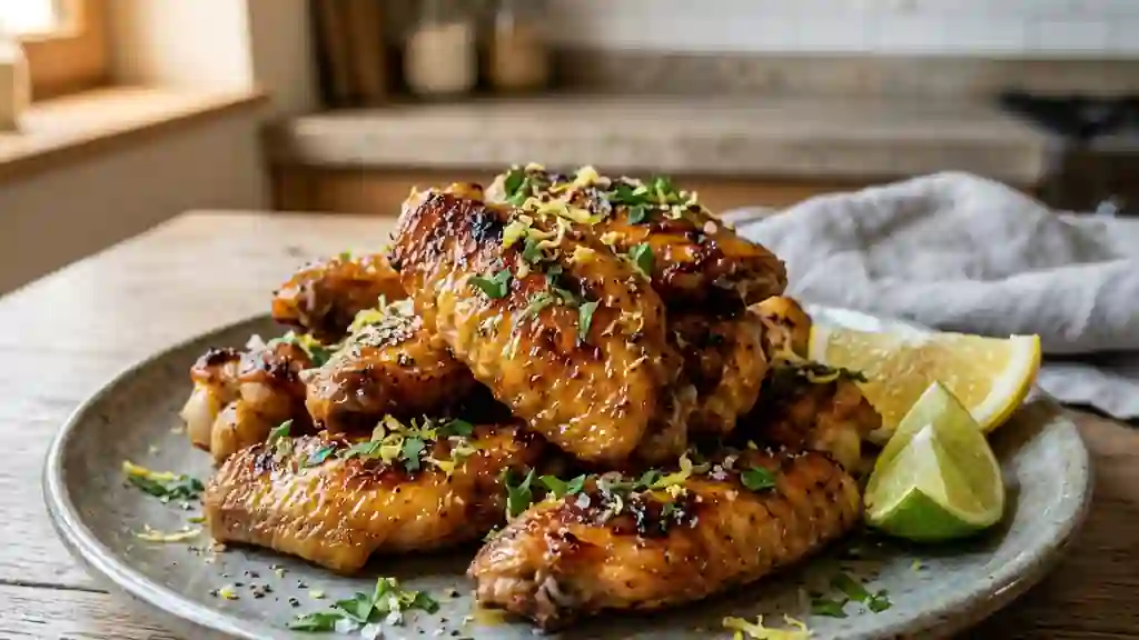 Wings laqués au duo de citrons et miel - Photo de présentation