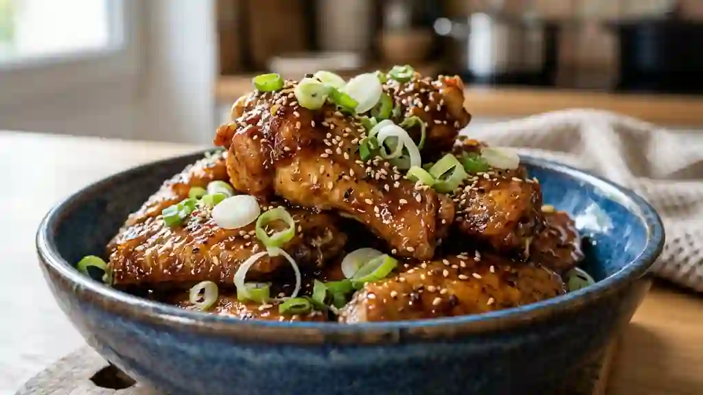 Wings de poulet laquées soja et miel - Photo de présentation