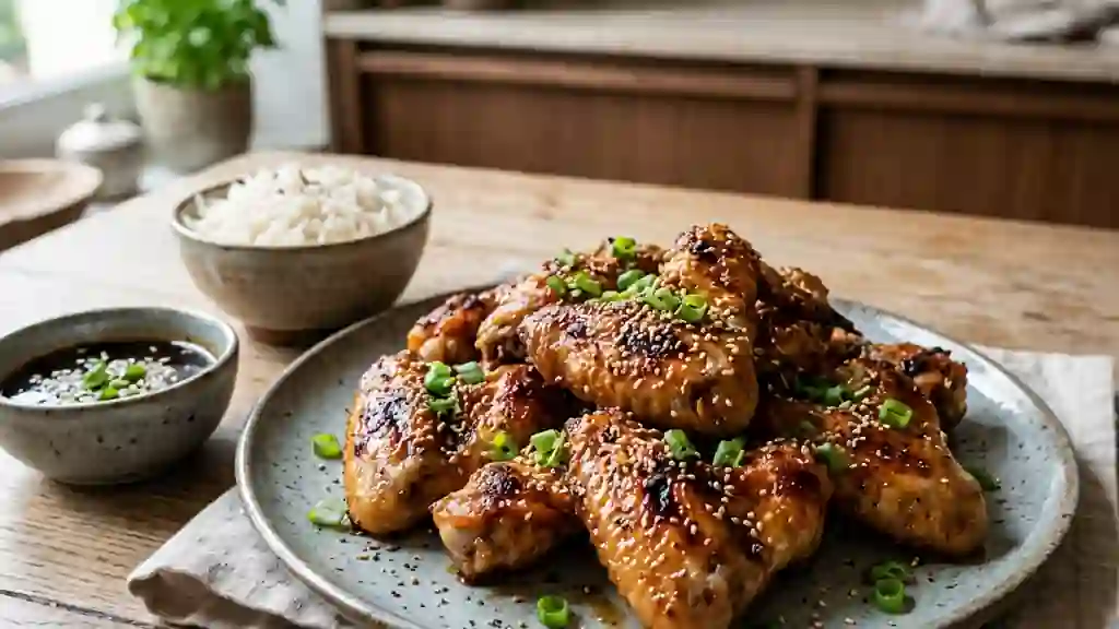 Wings teriyaki fondantes au miel et sésame - Photo de présentation