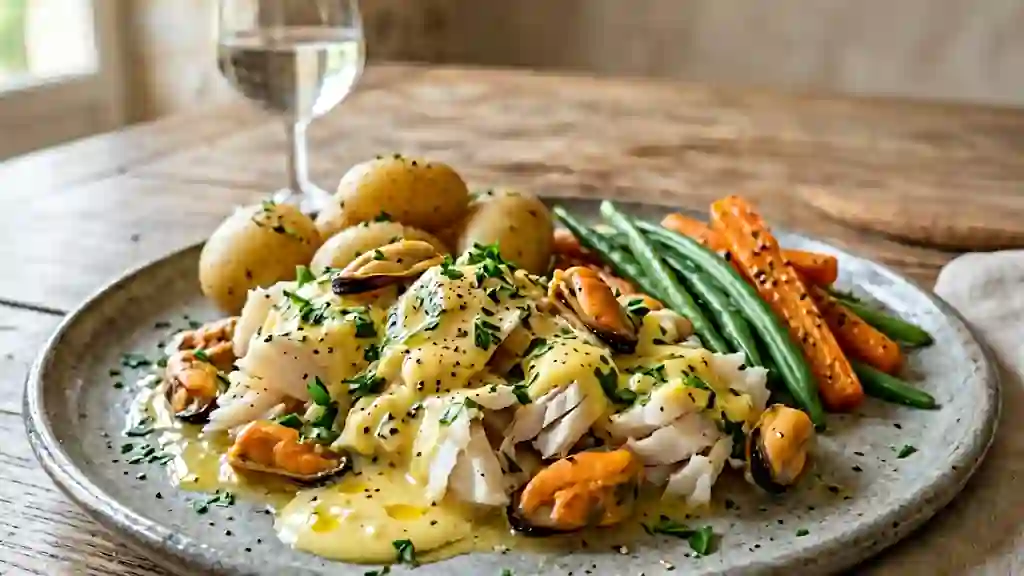 Aïoli fondant de morue et moules - Photo de présentation