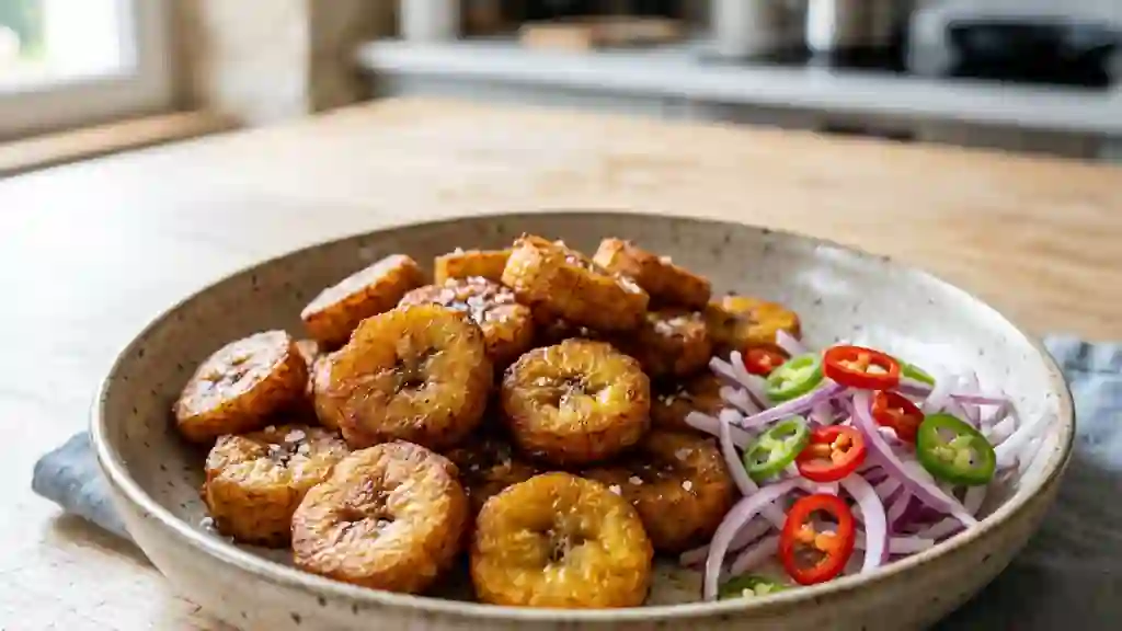 Alloco : Plantains frits fondants et dorés - Photo de présentation