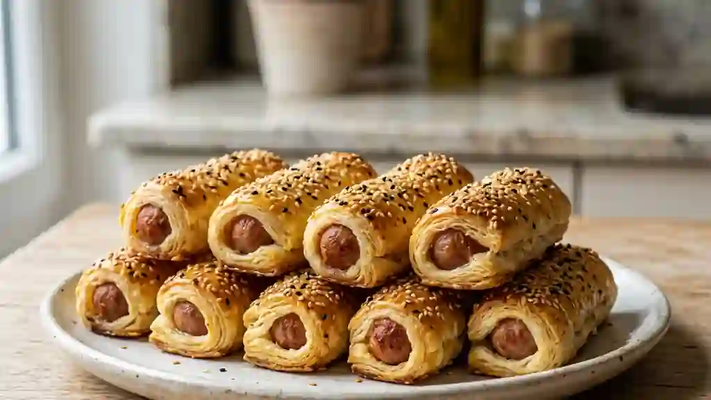 Feuilletés saucisse dorés et craquants - Photo de présentation
