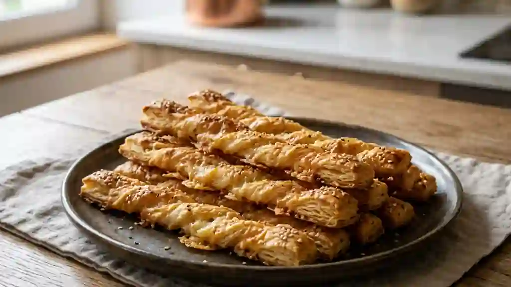 Allumettes feuilletées au fromage craquant - Photo de présentation