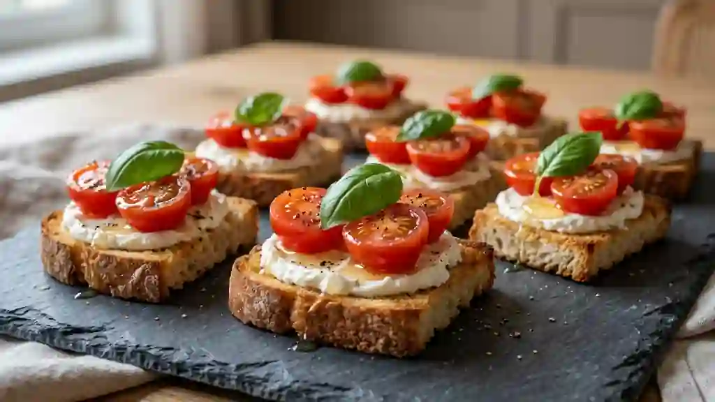 Toasts Chèvre-Miel et Tomates Confites - Photo de présentation