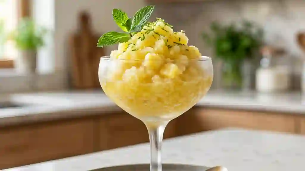 Ananas Givré au Citron Vert et Menthe - Photo de présentation