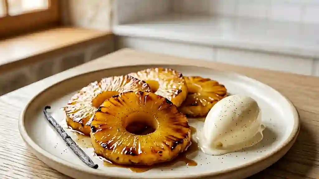 Ananas Rôti Caramélisé à la Vanille Fondante - Photo de présentation