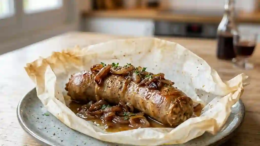 Andouillette fondante aux échalotes confites - Photo de présentation