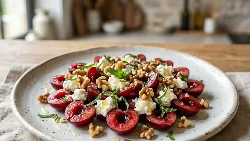 Bouchées de cerise au chèvre frais et miel - Photo de présentation