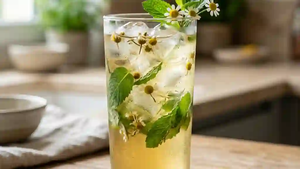 Élixir glacé camomille, miel et menthe - Photo de présentation