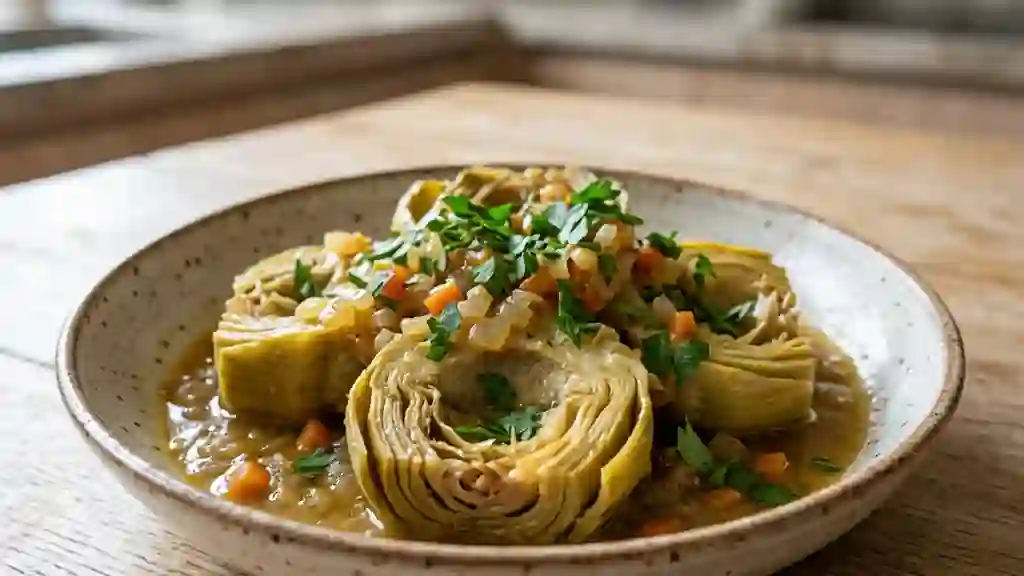 Artichauts à la barigoule fondants au vin blanc - Photo de présentation