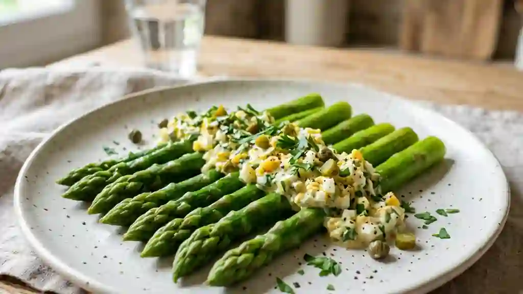 Asperges croquantes et gribiche onctueuse - Photo de présentation