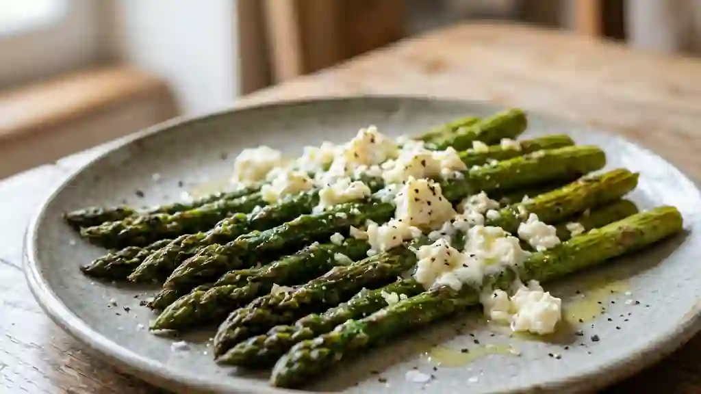 Asperges rôties et feta fondante - Photo de présentation